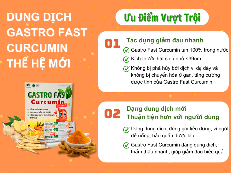 Gastro Fast Curcumin ưu điểm vượt trội