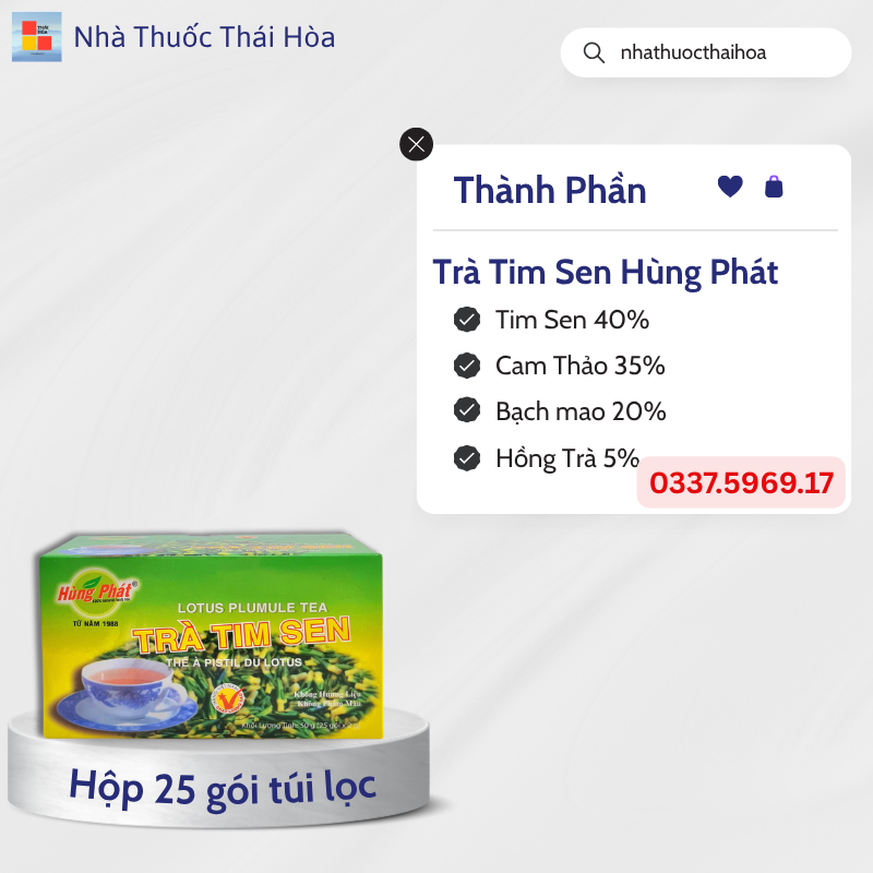 Trà Tim Sen Hùng Phát Có Thành Phần Gì?