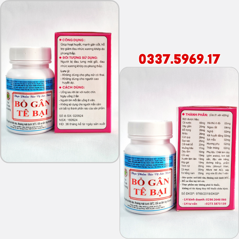 Viên uống Bổ Gân Tê Bại mạnh gân cốt
