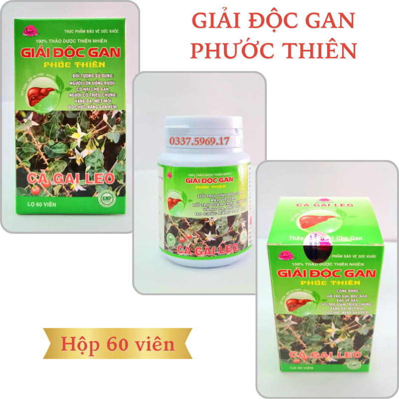 Giải độc gan Phúc Thiên có thành phần cà gai leo và mật nhân