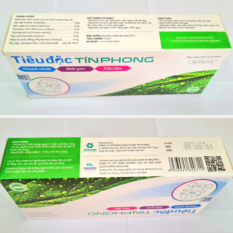 Tiêu độc Tín Phong giảm mề ngứa mề đay