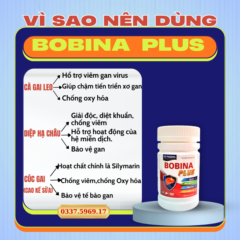 Vì sao nên dùng Viên Giải Độc Gan Bobina Plus
