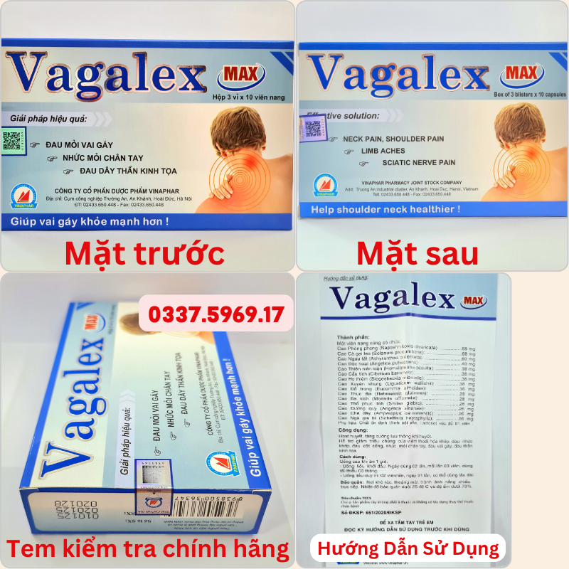 Viên Vai Gáy Vagalex giảm đau nhức xương khớp