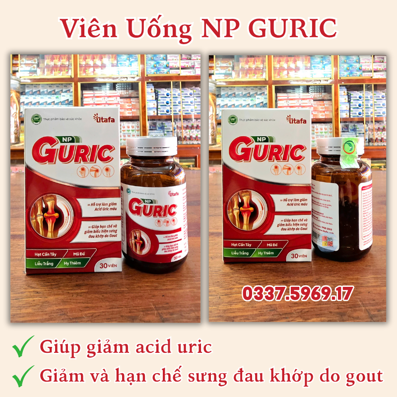 Viên gout NP GURIC có bán tại nhà thuốc Thái Hòa Vĩnh Long