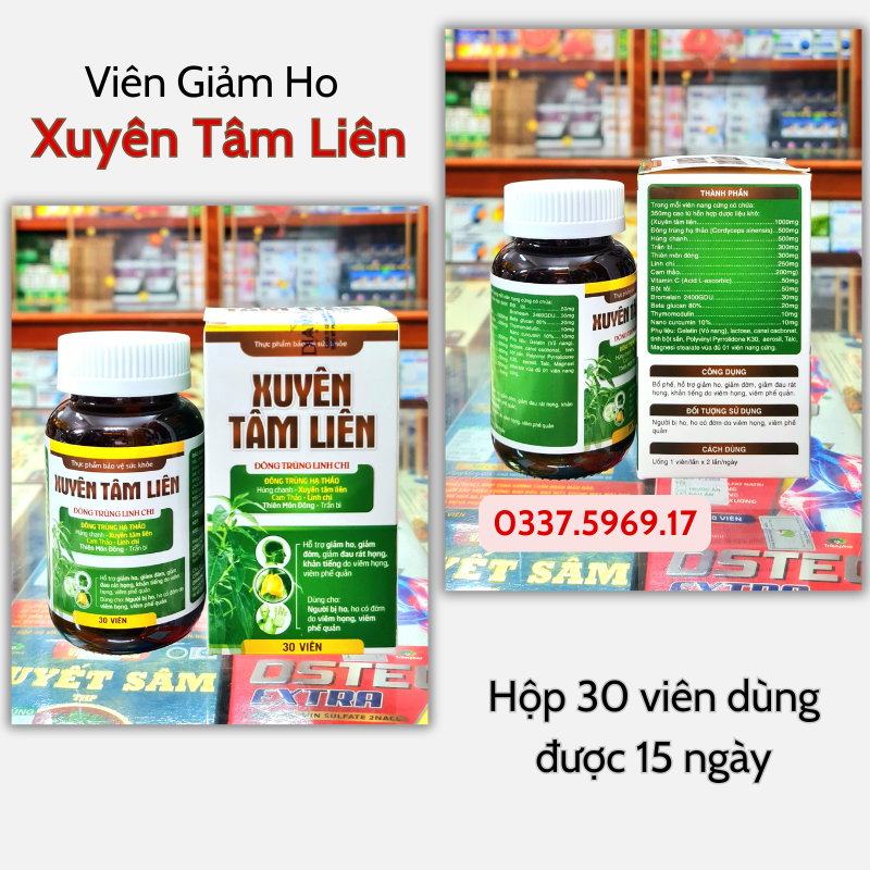 Viên Giảm Ho Xuyên Tâm Liên dùng như thế nào?