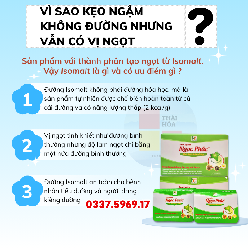 Vì sao kẹo ngậm không đường nhưng lại có vị ngọt?