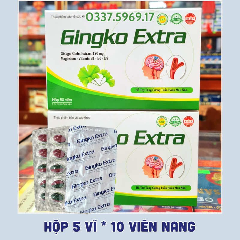 Viên Bổ Não Gingko Extra tăng cường lưu thông máu lên não