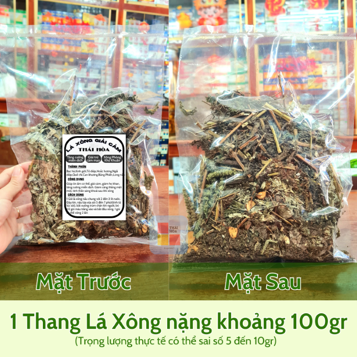 Lá Xông Giải Cảm Thái Hòa giúp giảm nhức đầu sổ mũi