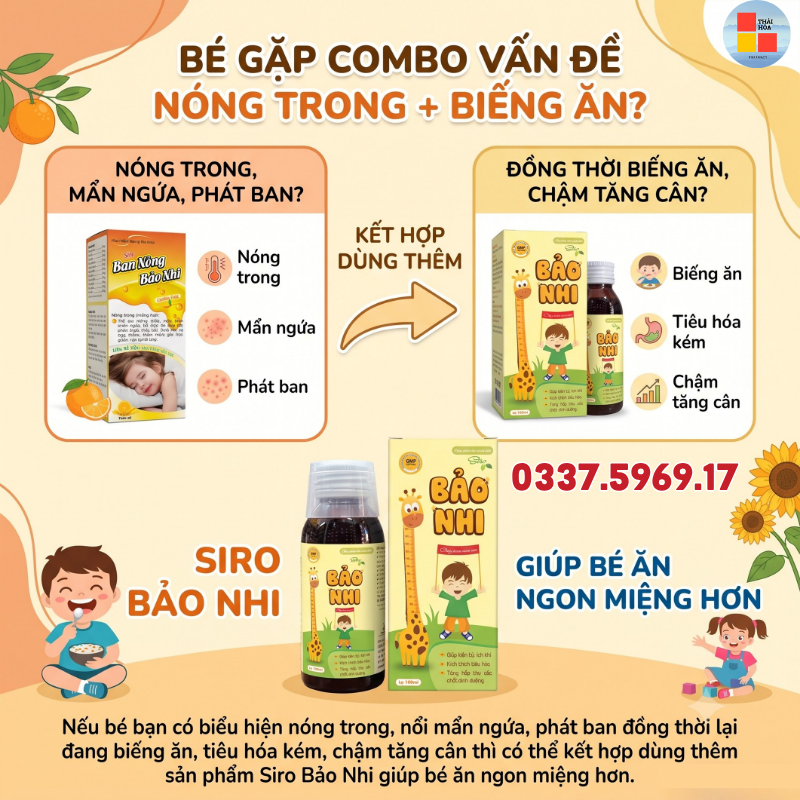 Có nên kết hợp Siro Ăn Ngon Bảo Nhi với Ban nóng ho Bảo Nhi không?
