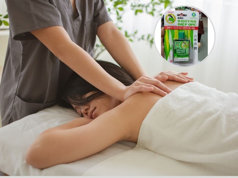 Dùng dầu khuynh diệp để massage