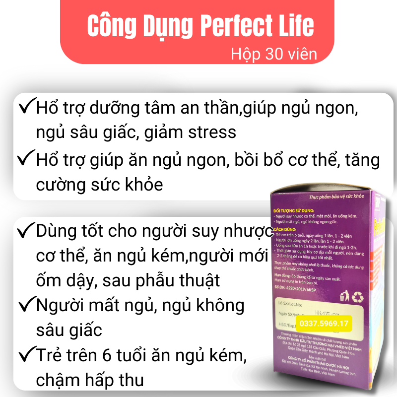 Công dụng Viên Đông Trùng Hạ Thảo Perfect Life 