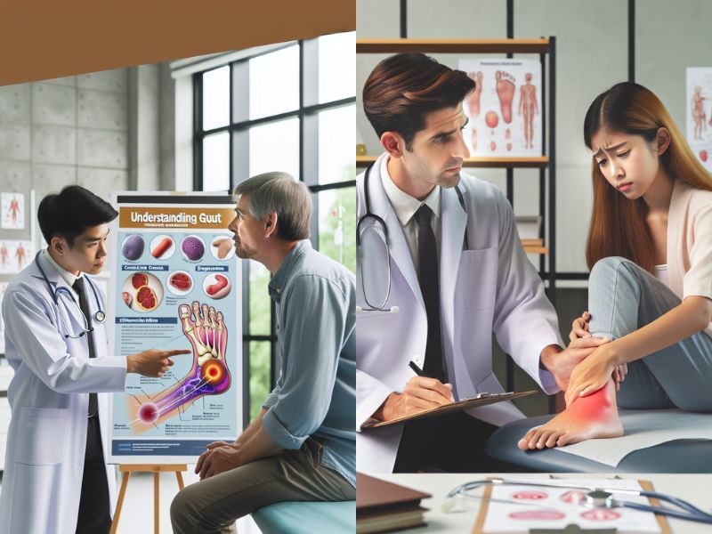 Bác sĩ khám và chuẩn đoán bệnh Gout