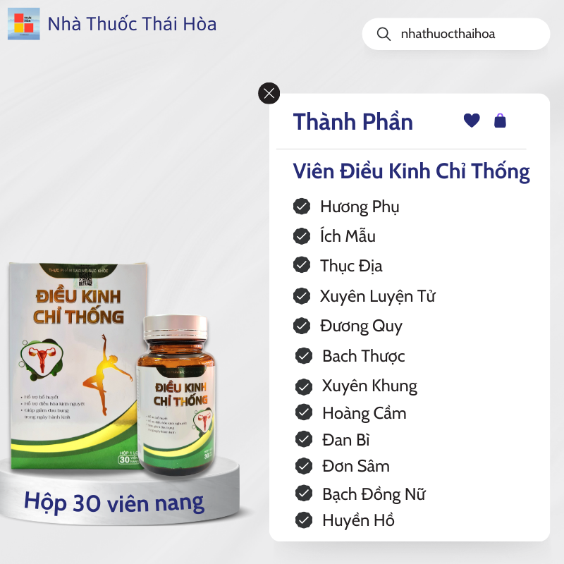 Điều Kinh Chỉ Thống chiết xuất hoàn toàn từ thảo dược