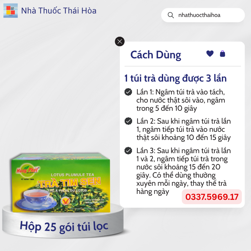 Trà Tim Sen Hùng Phát dùng như thế nào