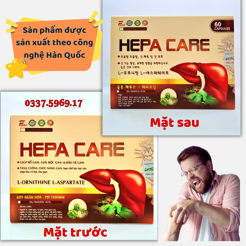 Viên giải độc gan hạ men gan HEPA CARE chiết xuất hoàn toàn từ thảo dược