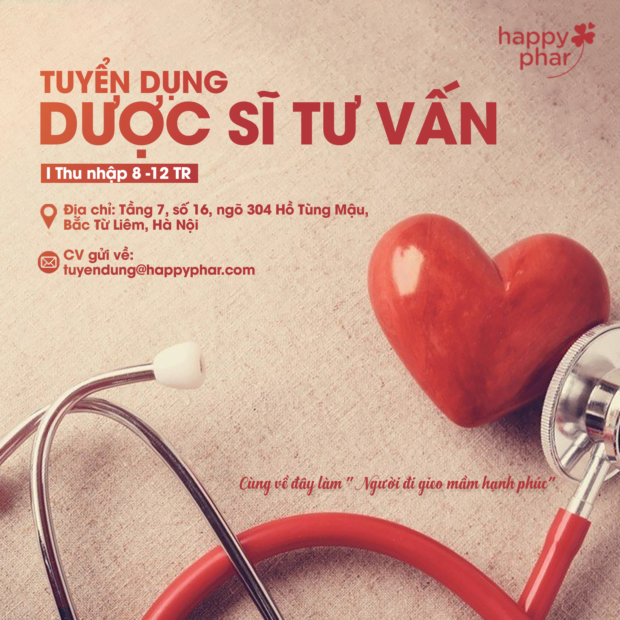 TUYỂN DƯỢC SĨ TƯ VẤN THÁNG 5/2023