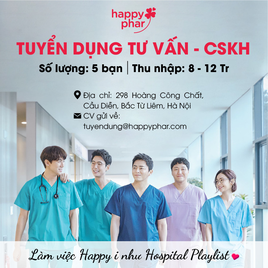 TUYỂN NHÂN VIÊN TƯ VẤN - CSKH LĨNH VỰC DƯỢC PHẨM, THIẾT BỊ Y TẾ
