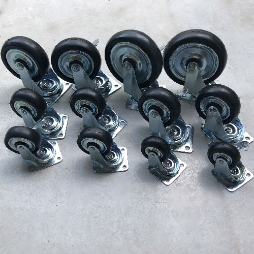 BÁNH XE CAO SU 2 VÒNG BI 50 ĐẾN 120mm