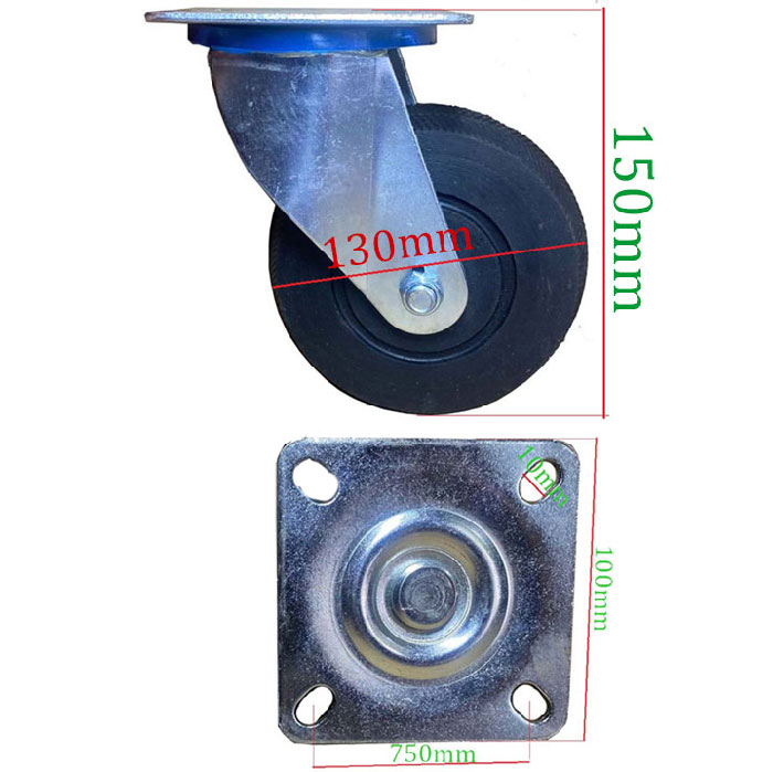 BÁNH XE CAO SU CHỊU LỰC D=130mm