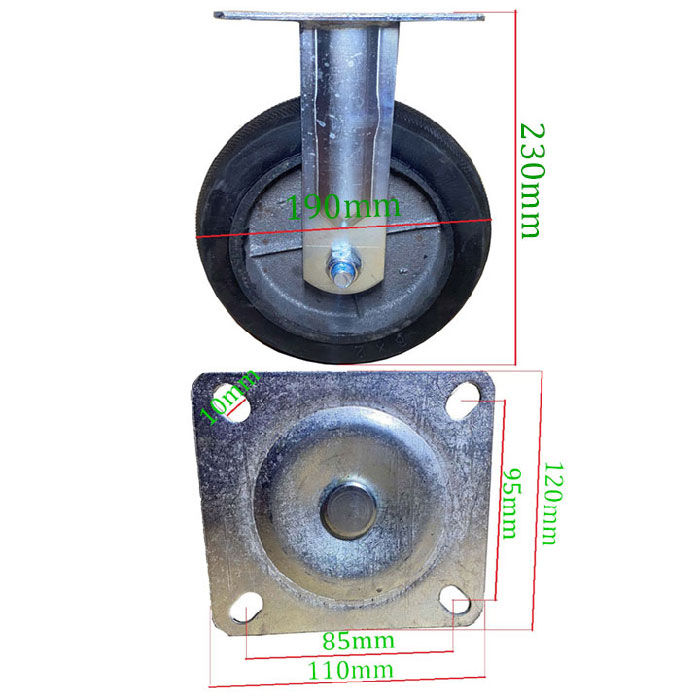 BÁNH XE CÔNG NGHIỆP VÀNH GANG D=200mm