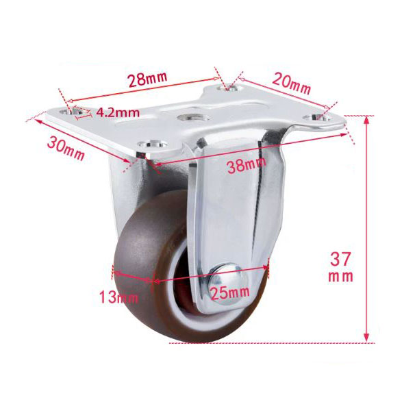 BÁNH XE ĐẨY BẰNG NHỰA DẺO TPR D=50mm