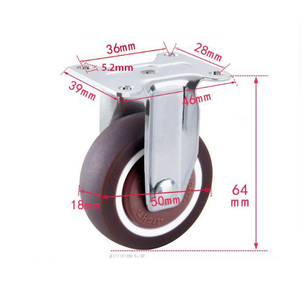 BÁNH XE ĐẨY BẰNG NHỰA DẺO TPR D=50mm
