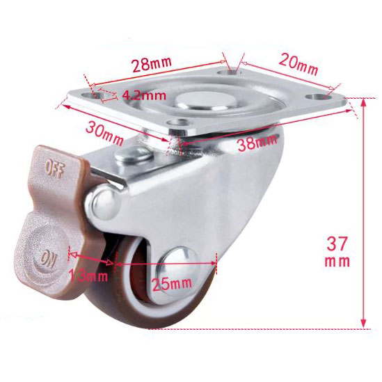 BÁNH XE ĐẨY BẰNG NHỰA DẺO TPR D=50mm