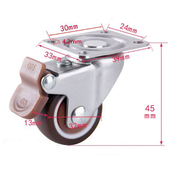 BÁNH XE ĐẨY BẰNG NHỰA DẺO TPR D=50mm