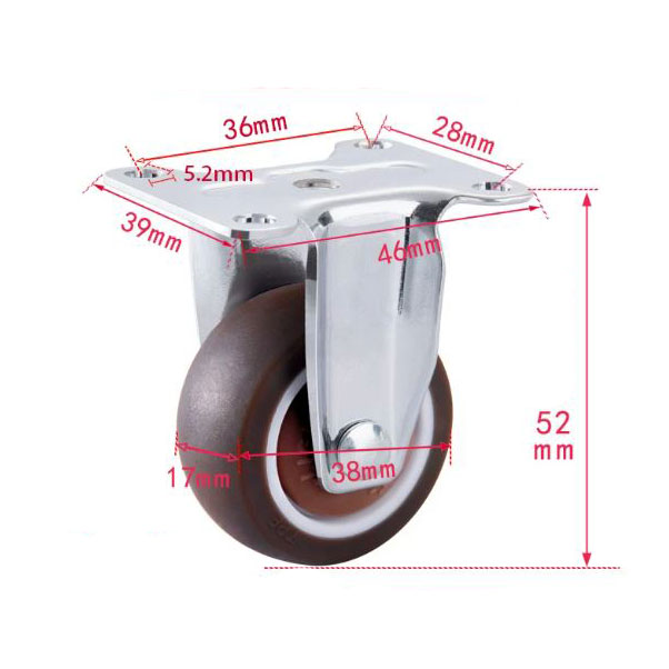 BÁNH XE ĐẨY BẰNG NHỰA DẺO TPR D=50mm