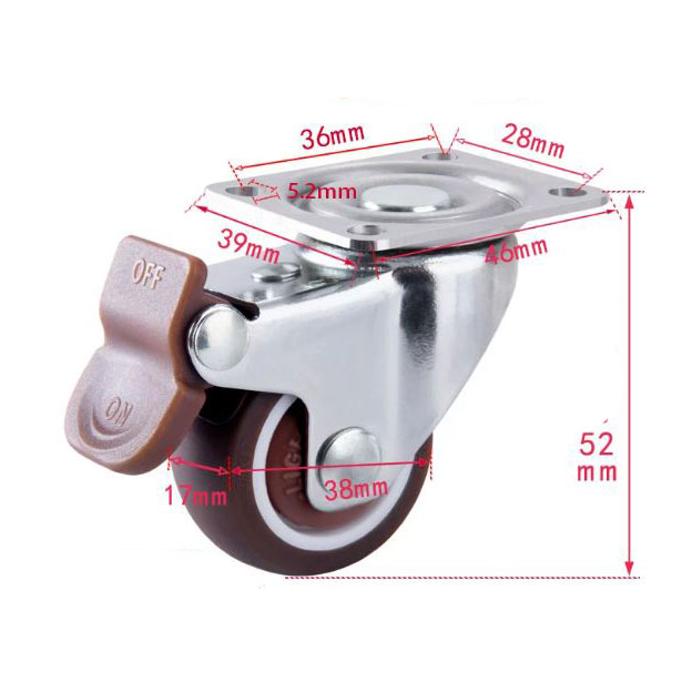 BÁNH XE ĐẨY BẰNG NHỰA DẺO TPR D=50mm