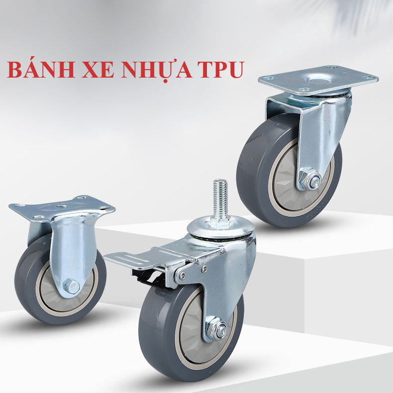 BÁNH XE ĐẨY HÀNG BẰNG NHỰA TPU D=100mm