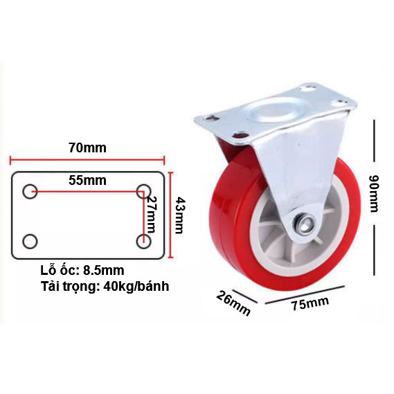 BÁNH XE NHỎ 25-75mm