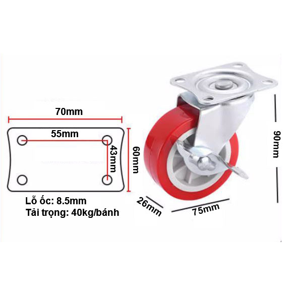 BÁNH XE NHỎ 25-75mm