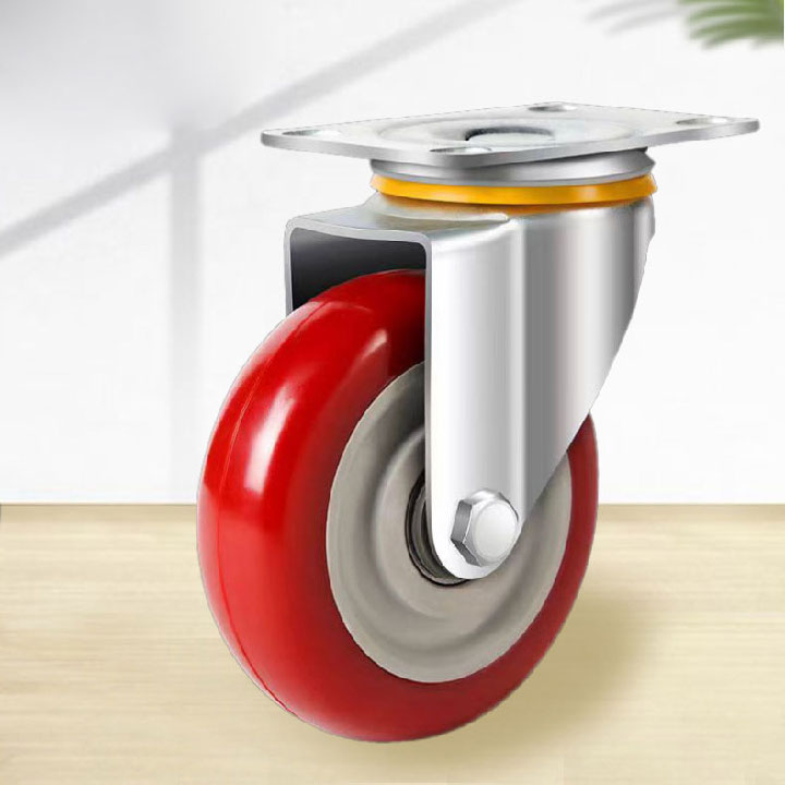 BÁNH XE NHỰA PU ĐỎ MẬN 65, 75, 100, 125mm