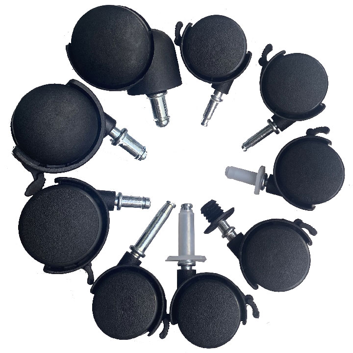 BÁNH XE NHỰA TY ĐẨY M6 ĐẾN M10