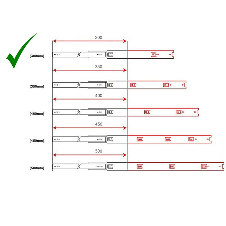 RAY TRƯỢT BI BẢN 42MM
