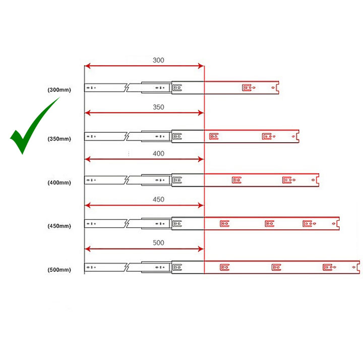 RAY TRƯỢT BI BẢN 42MM