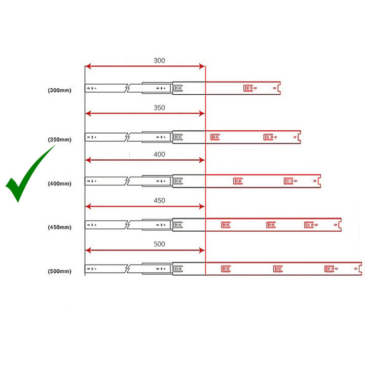 RAY TRƯỢT BI BẢN 42MM