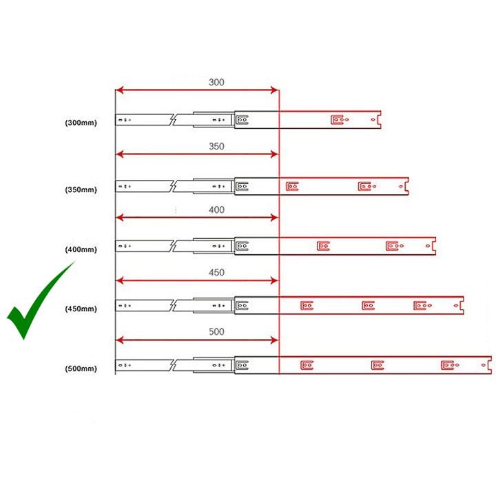 RAY TRƯỢT BI BẢN 42MM