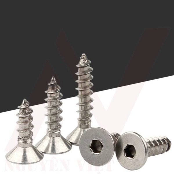 VÍT GỖ ĐẦU LỤC GIÁC CHÌM ĐẦU BẰNG