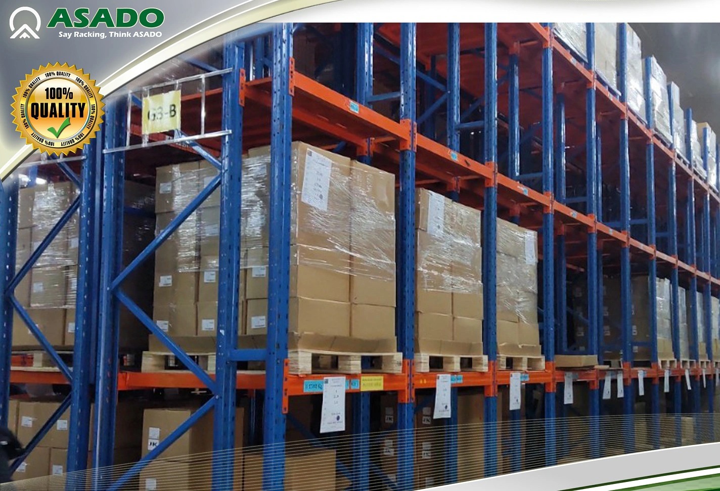 Kệ Selective 4 tầng – Tải trọng 2 tấn/tầng | Lưu trữ pallet hiệu quả