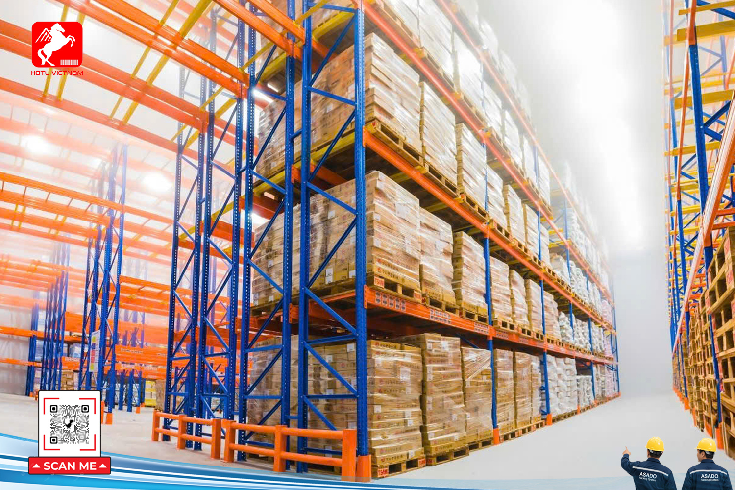 Kệ chứa hàng - 4 Tấng tải trọng cao 500-5000 kg / tầng