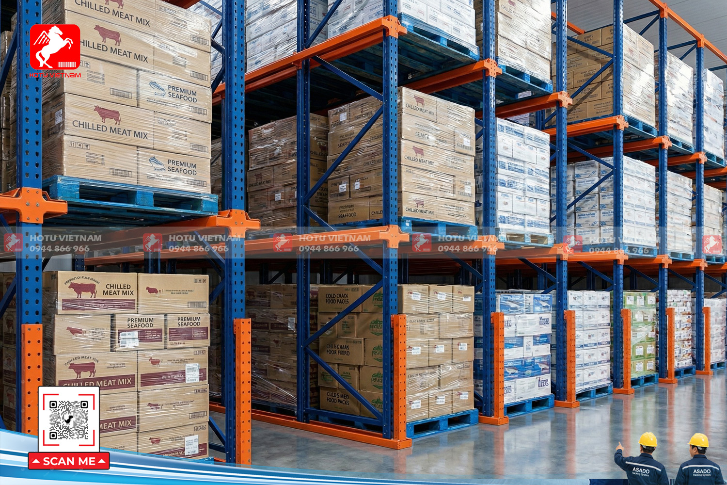 Kệ Drive-in | Giúp tăng 50-75% Diện tích kho [ Giá tại Nhà máy ]