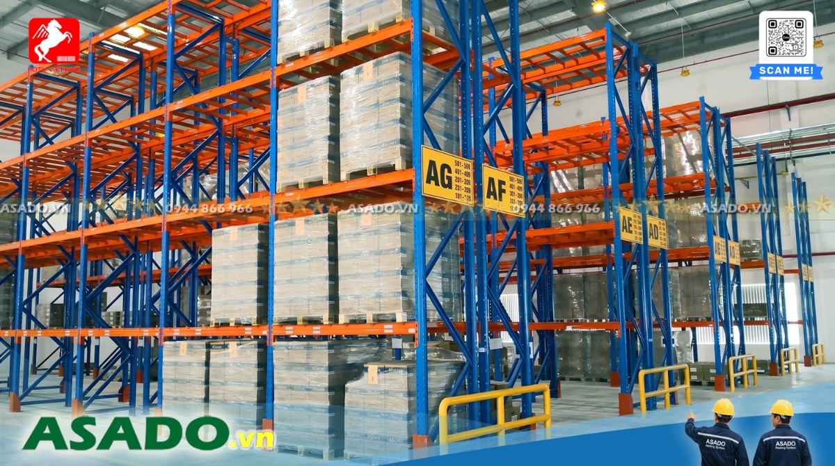 Kệ kho công nghiệp - Kệ Selective 5 tầng hàng