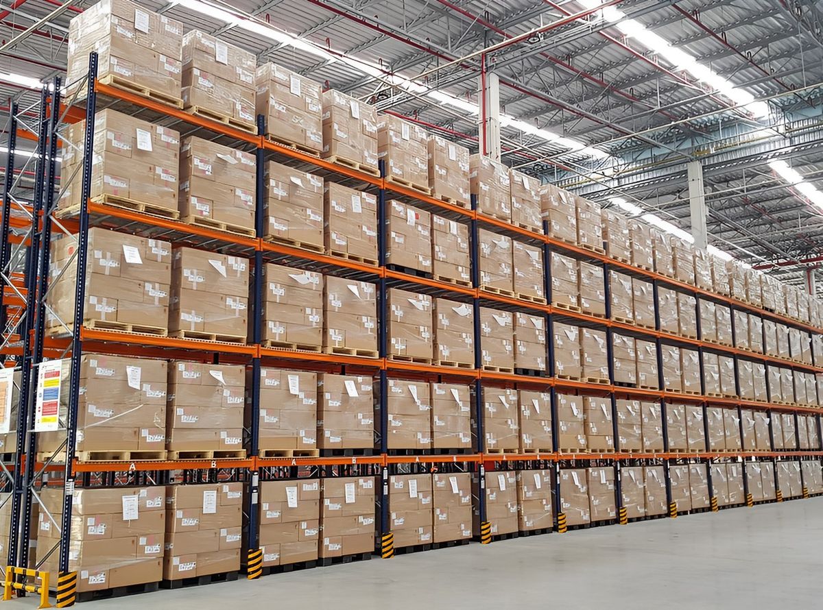 Kệ chứa hàng Selective 5 tầng – Tải trọng 2 tấn/pallet | Kệ kho hàng