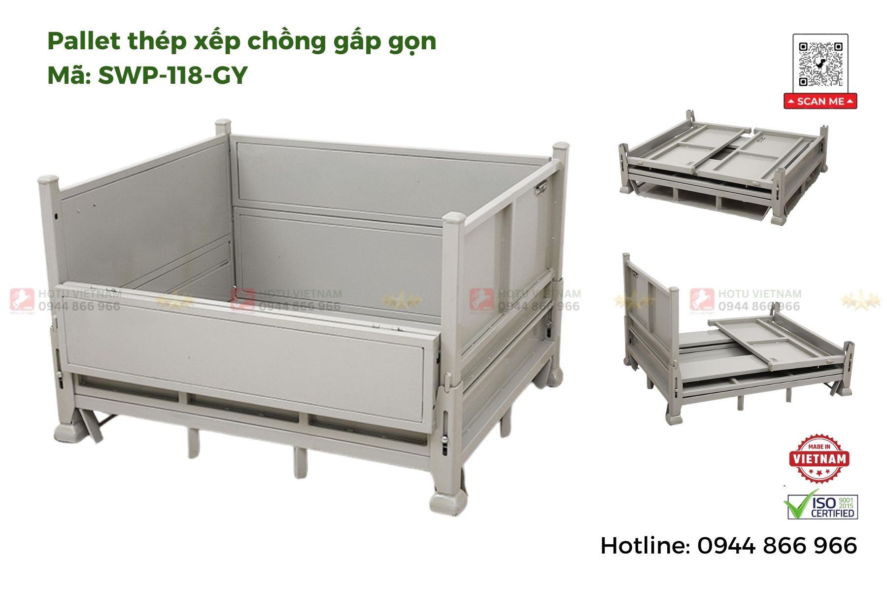 Pallet Thép Xếp chồng - Giá trực tiếp từ Nhà máy Hotu Việt Nam