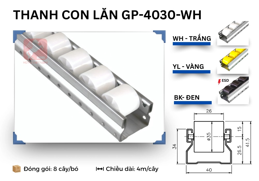 Thanh truyền con lăn  ASADO GP-4030-WH