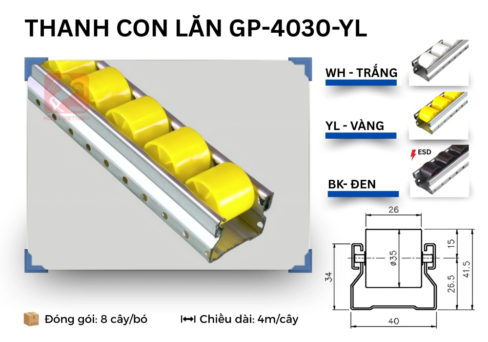 Thanh truyền con lăn  ASADO GP-4030-YL