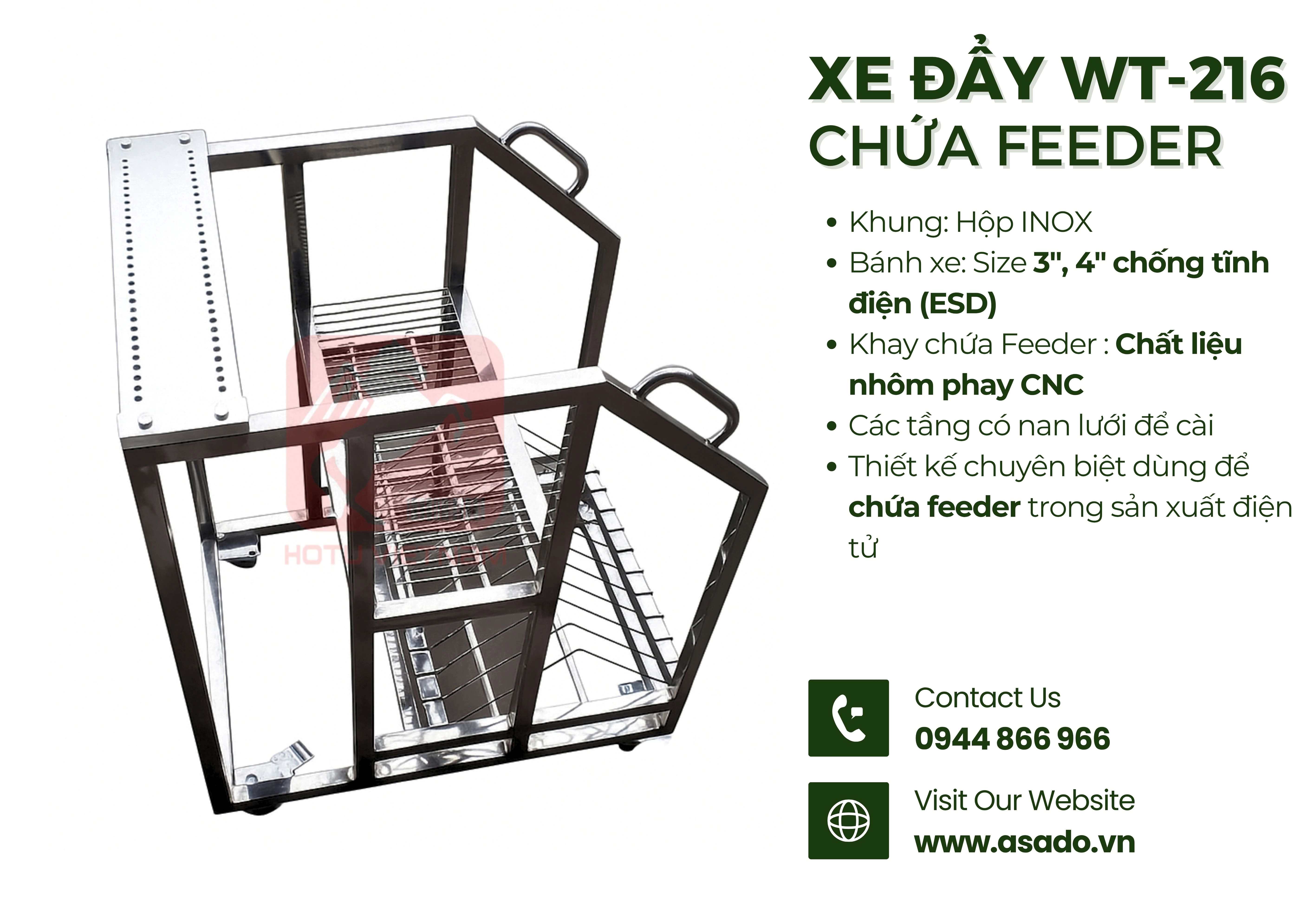 Xe chứa Feeder trong sản xuất điện tử WT-216