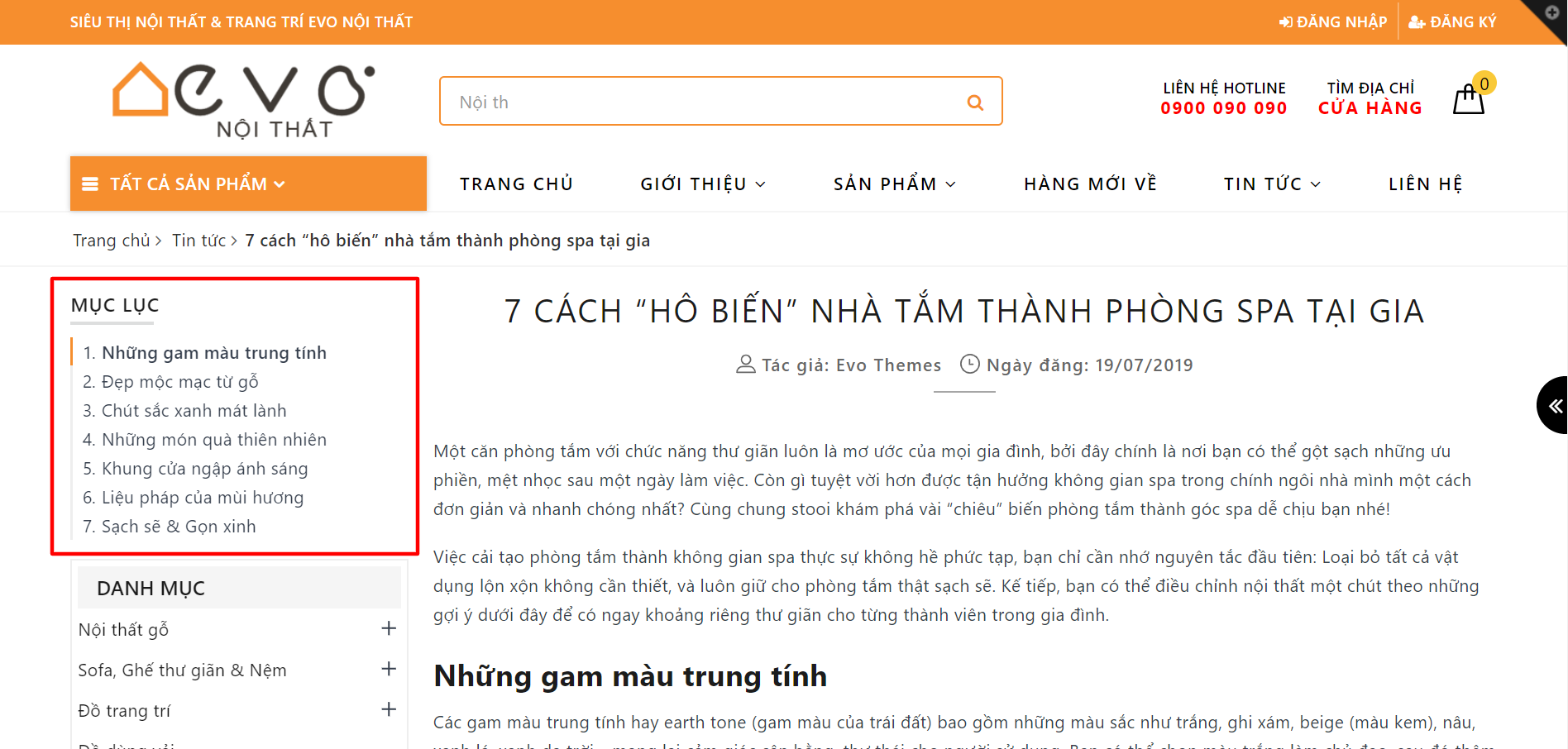 Evo Nội thất, tin tức